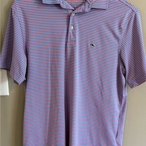 Vineyard Vines Purple and Blue Striped Polo on the go sankaty polo